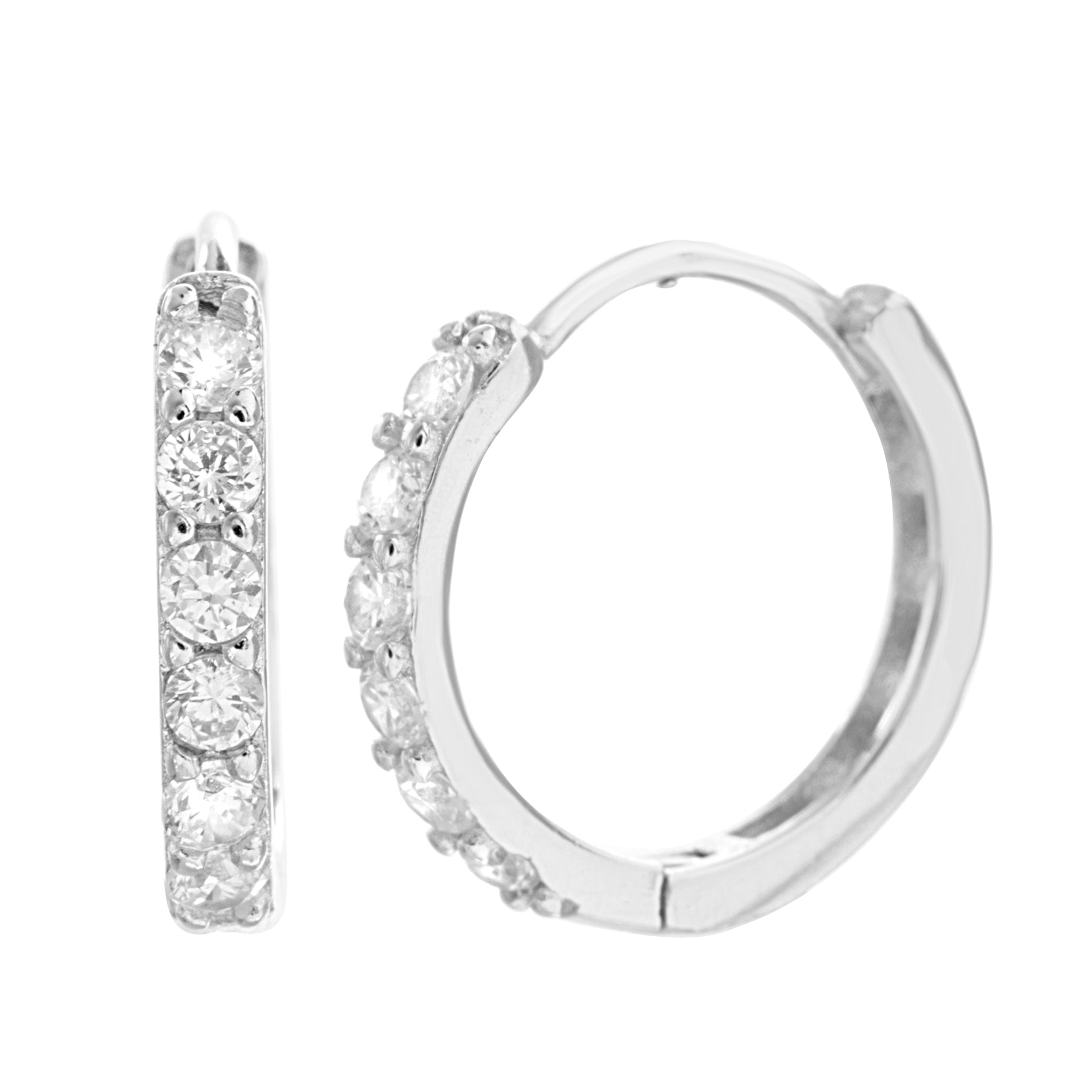 Silver CZ Huggies