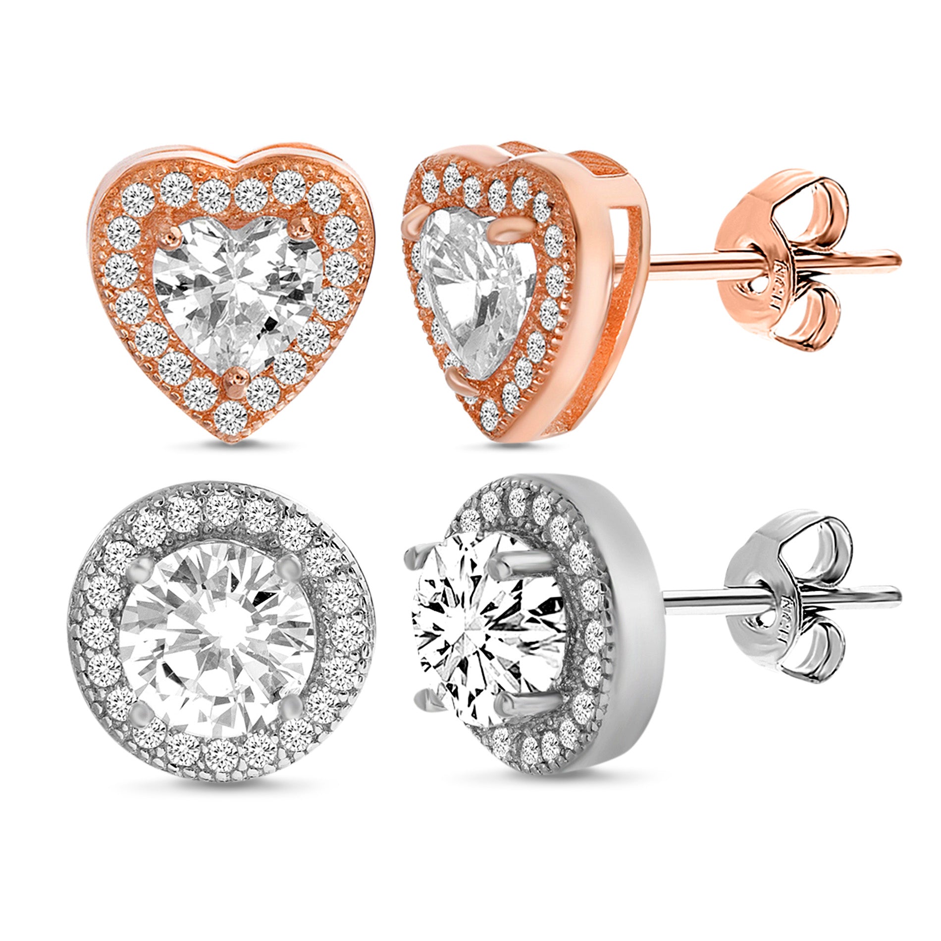 CZ Duo Earring Set