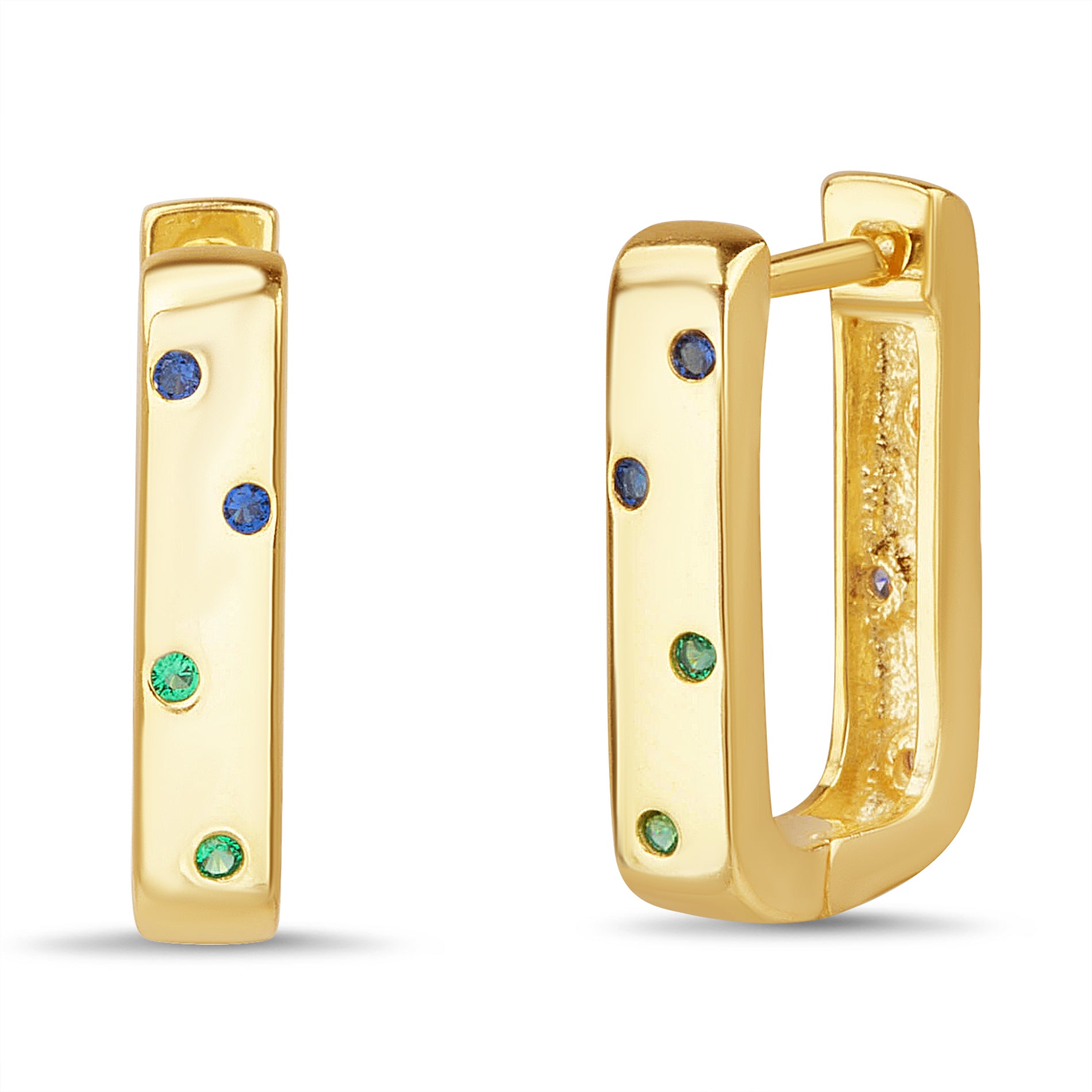 Sterling Silver Gold Multi CZ 
