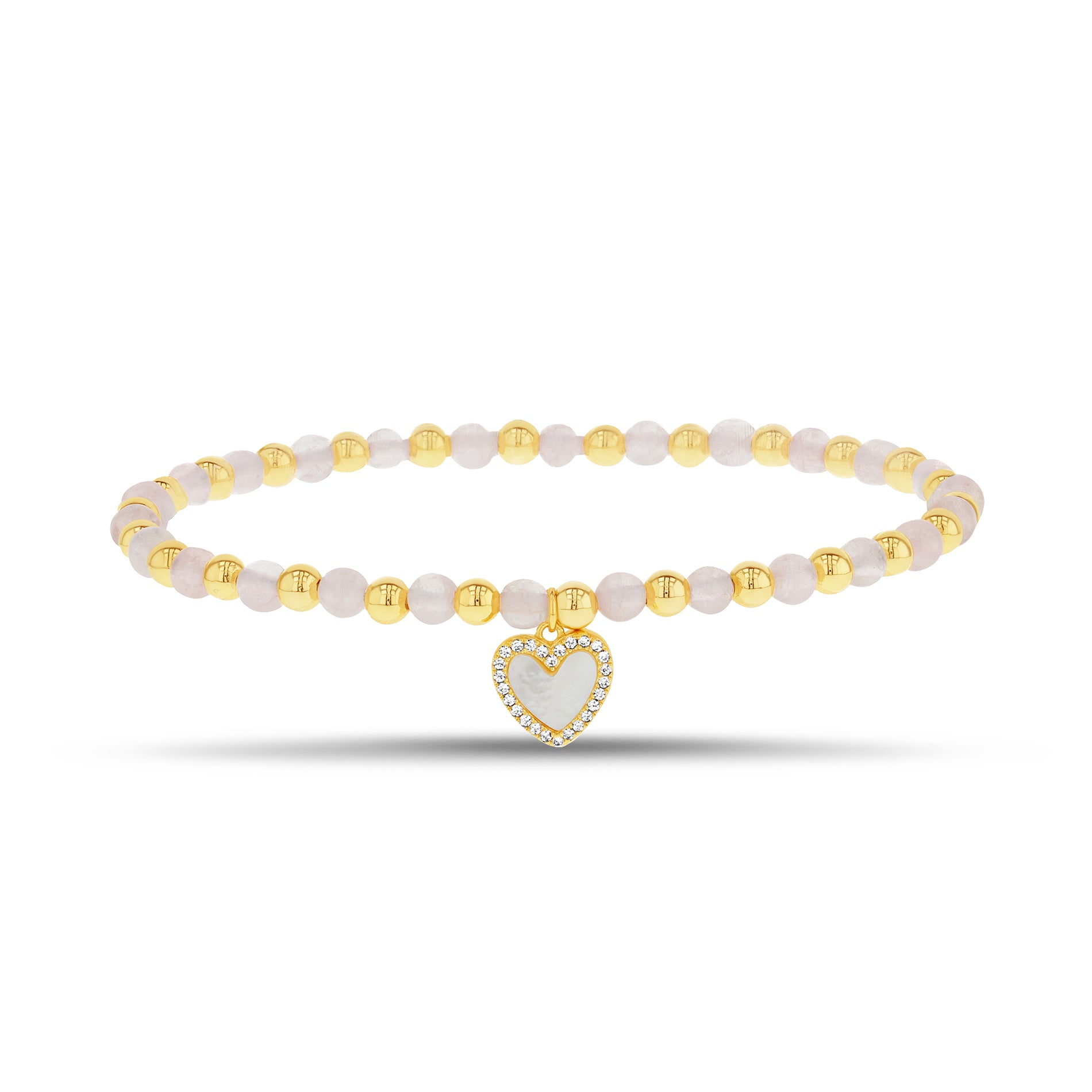 Gold Tone Beaded Chain Bangle with Sparkling Stones
