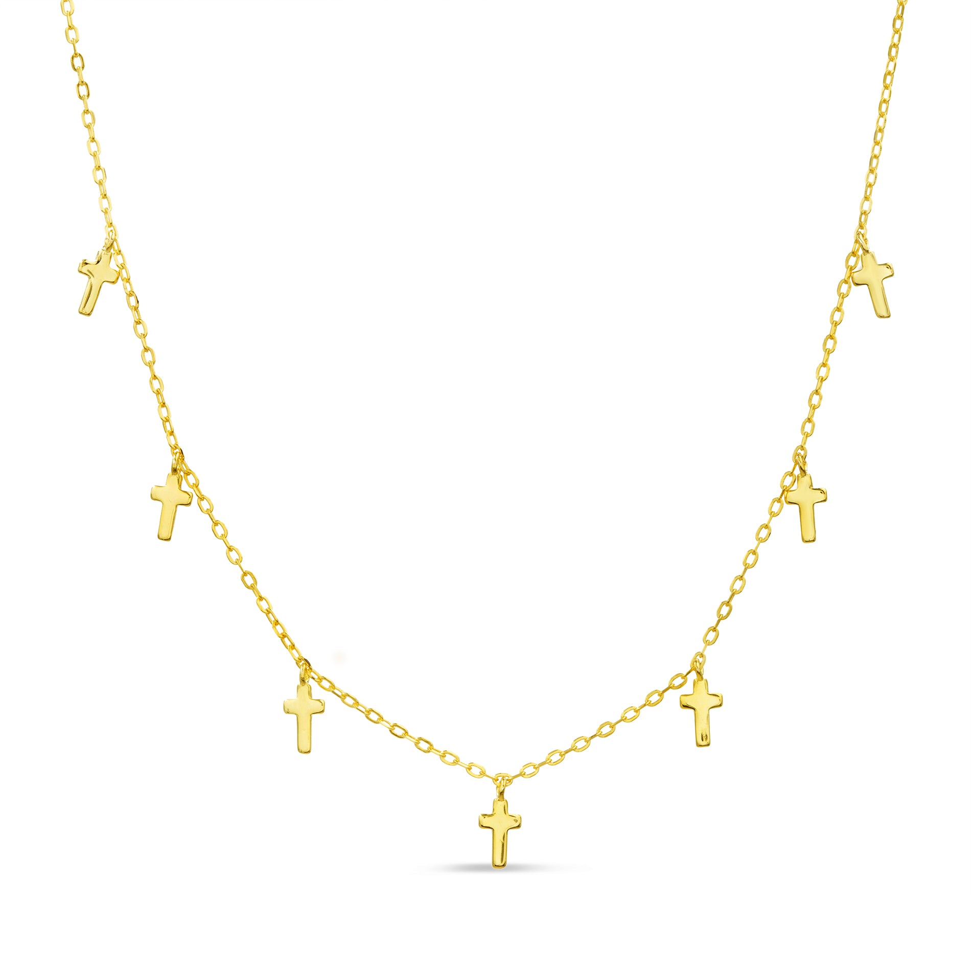 Cross Station Charm Necklace
