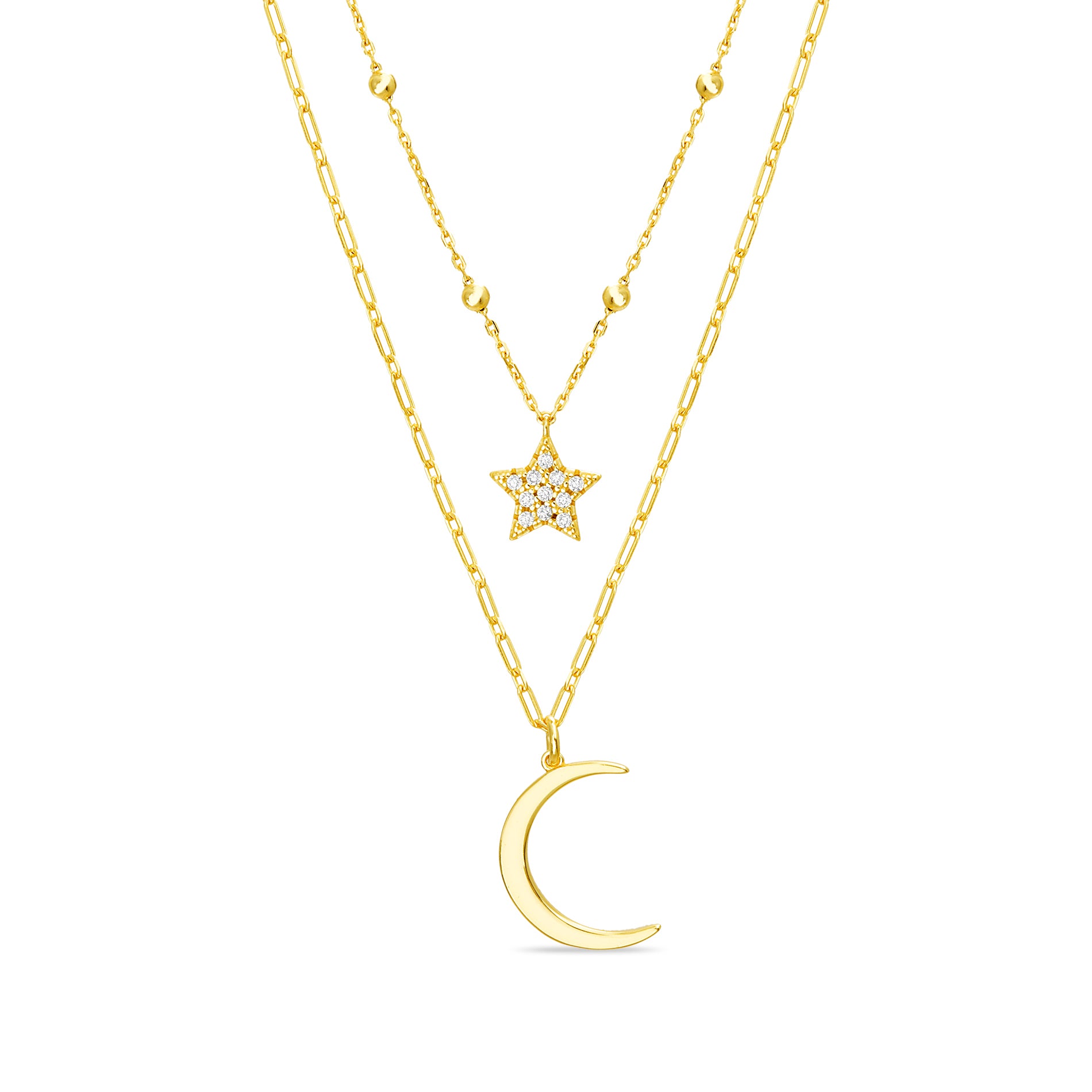 Gold Celestial Layered Necklace Set – Olivia and Jackson