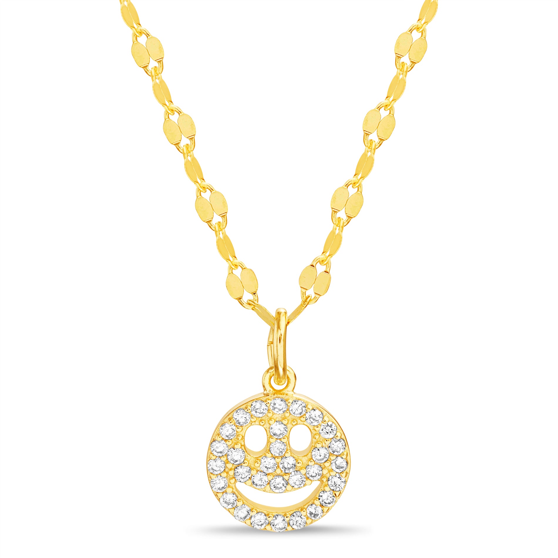 Sparkle Smiley Face Necklace
