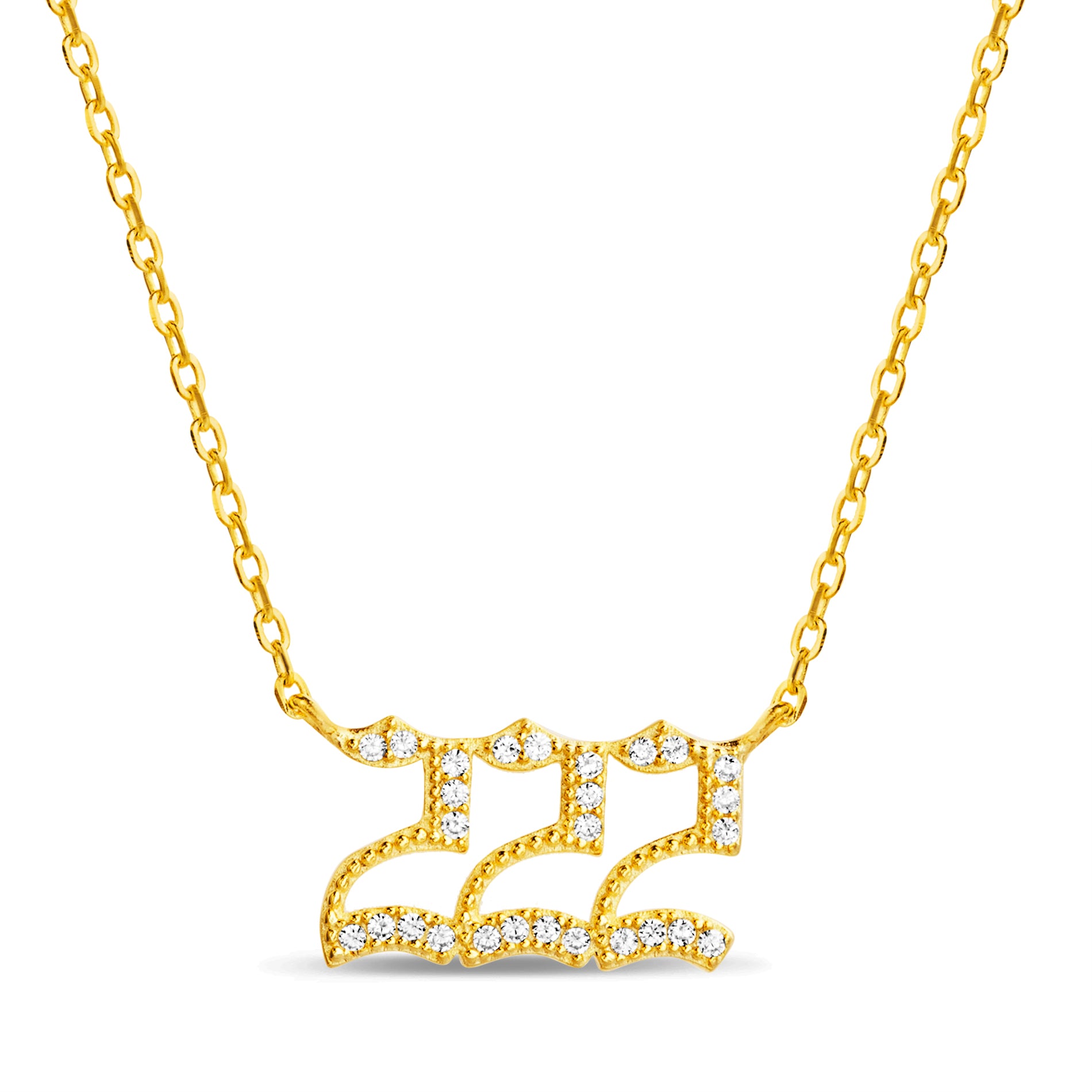 Sterling Silver Angel Number Necklace
