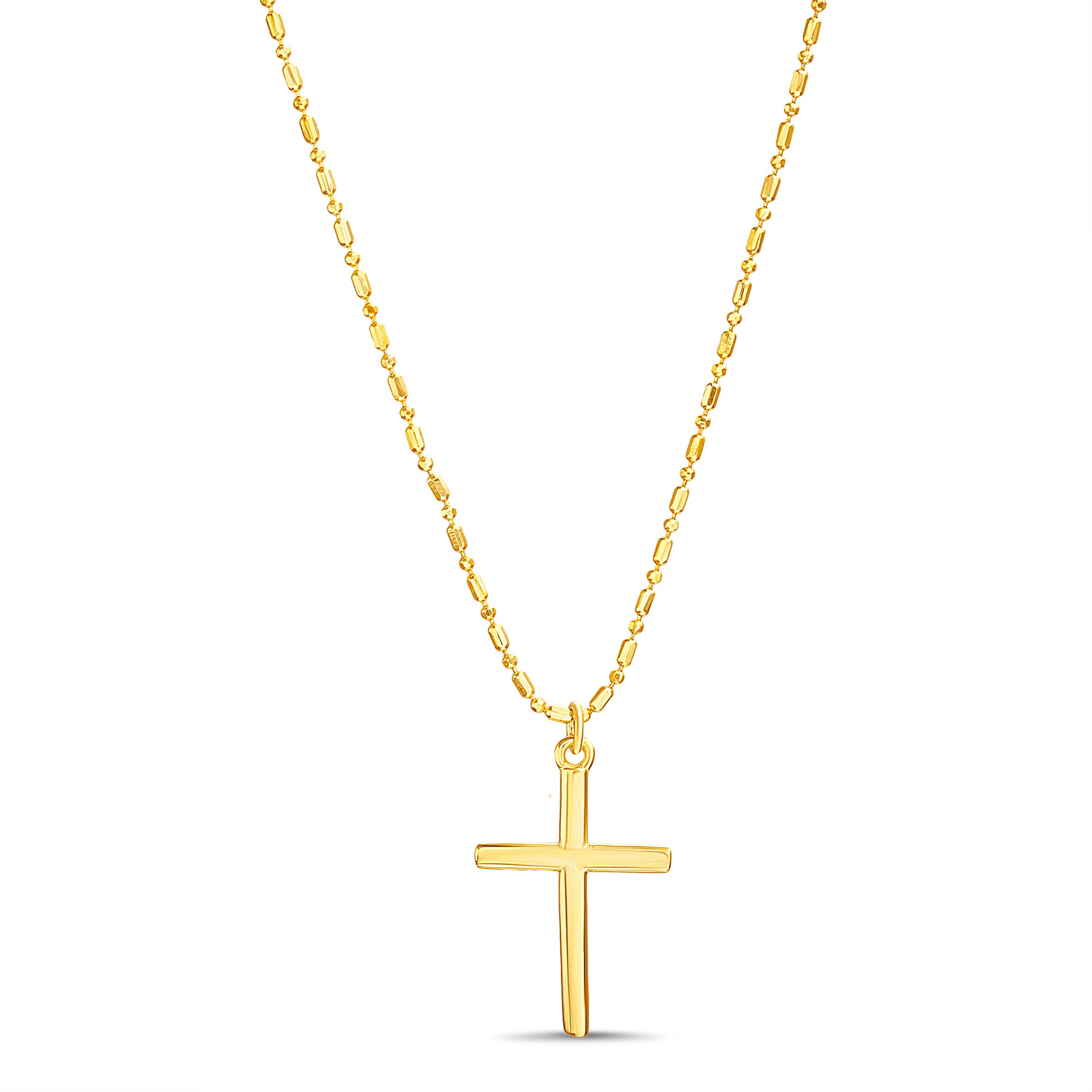Sterling Silver Gold-Plated Cross Necklace