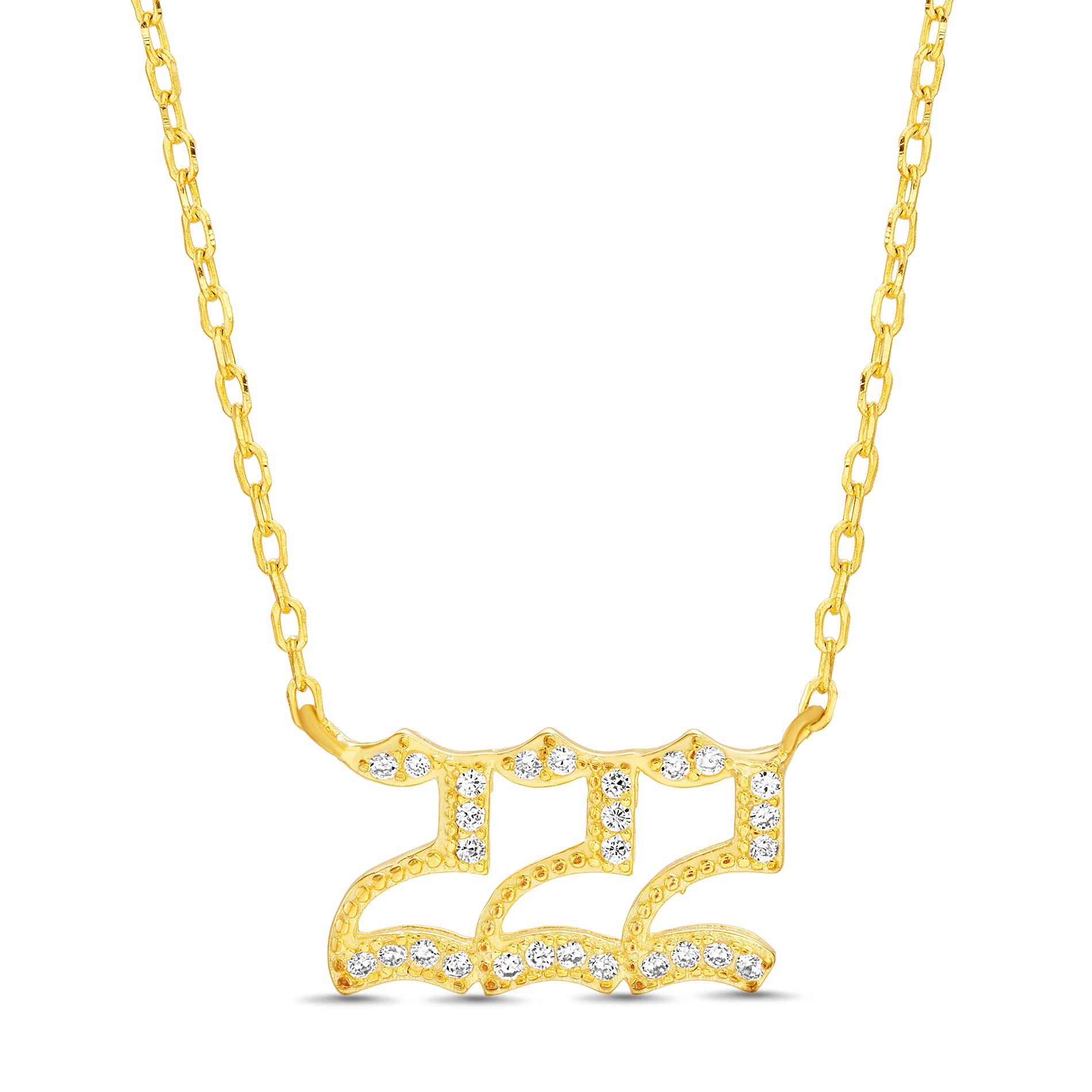 Sterling Silver Angel Number Necklace