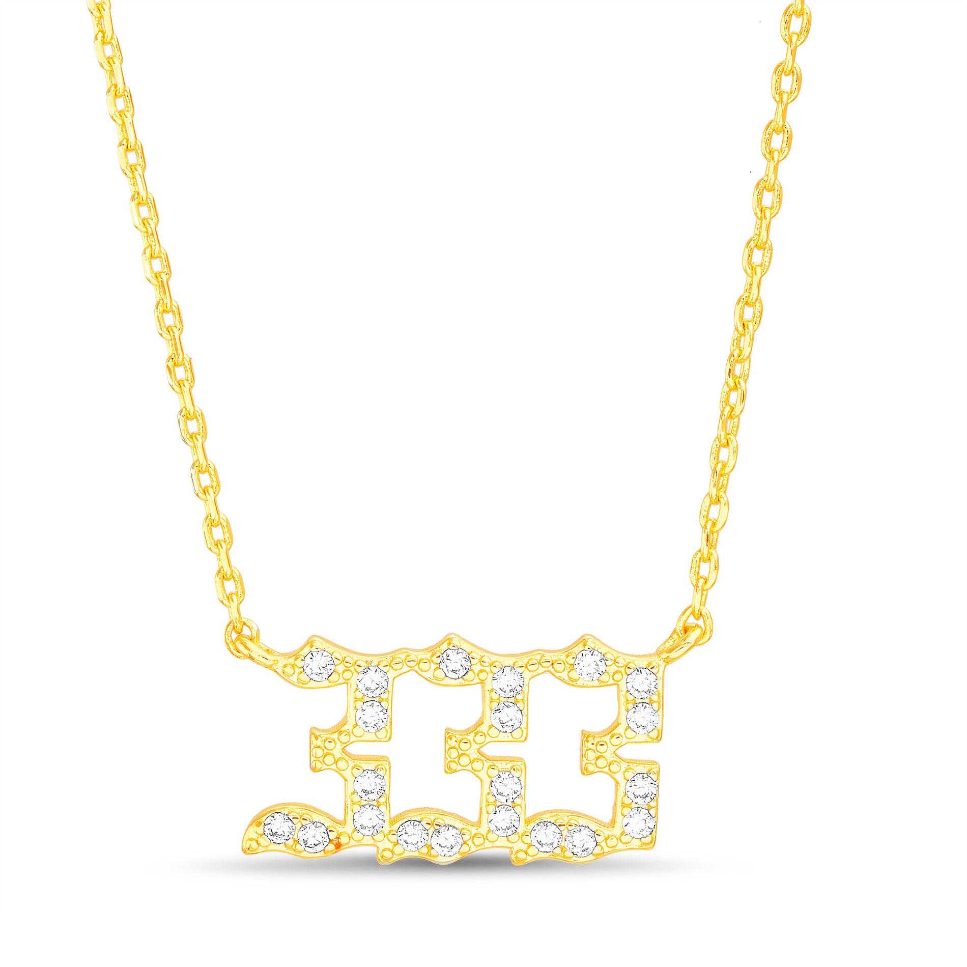 Sterling Silver Angel Number Necklace