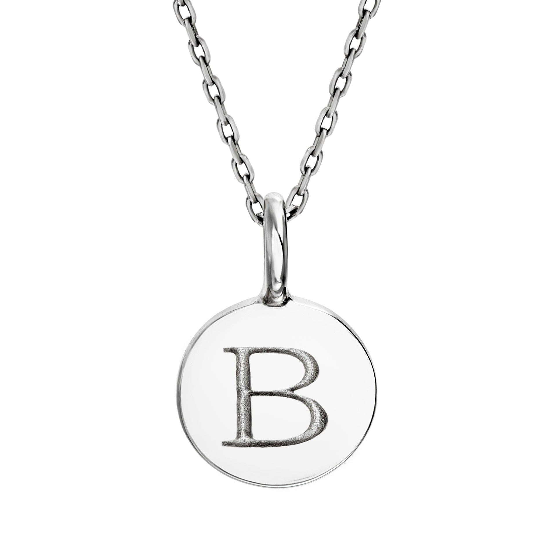 Sterling Silver Initial Disc Pendants