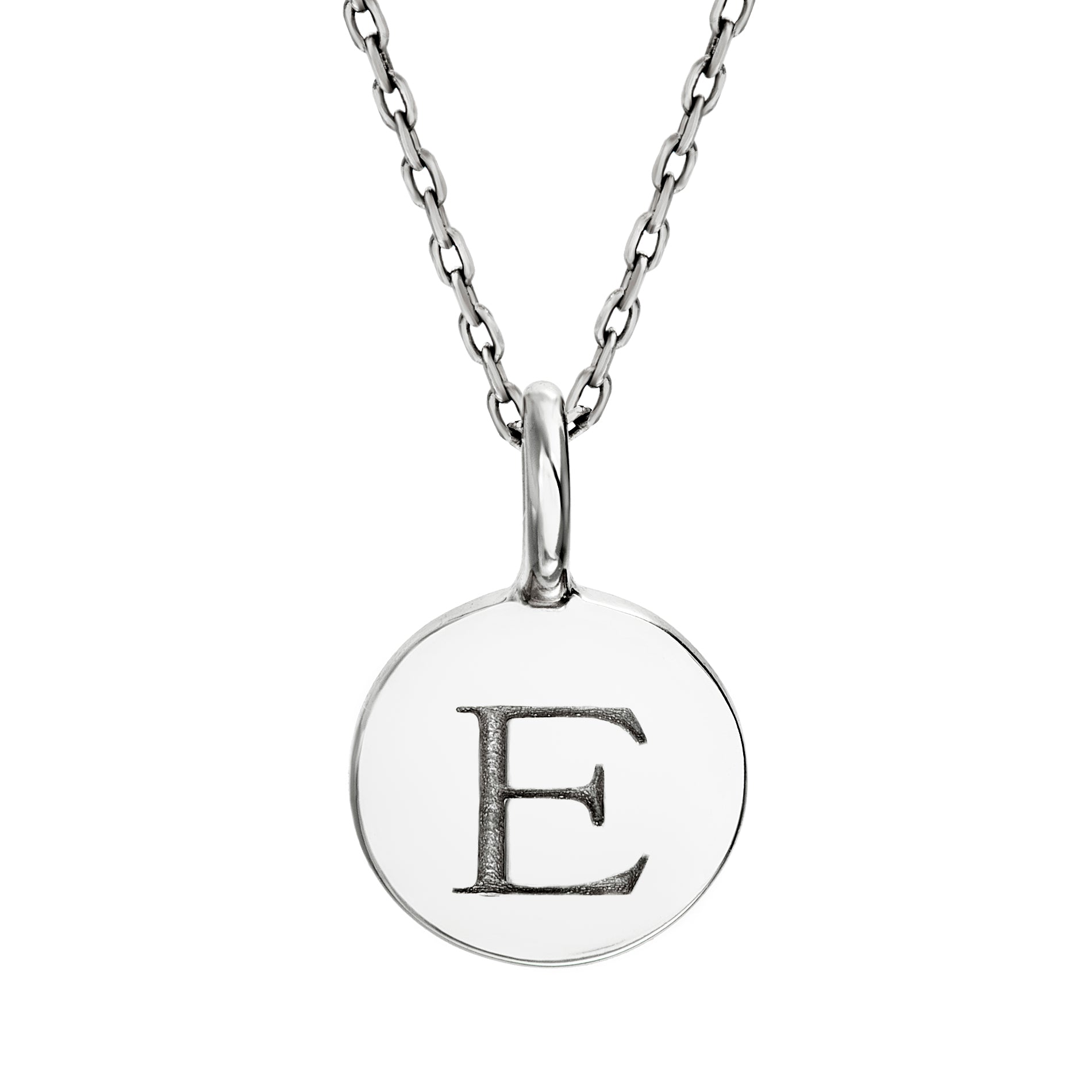 Sterling Silver Initial Disc Pendants