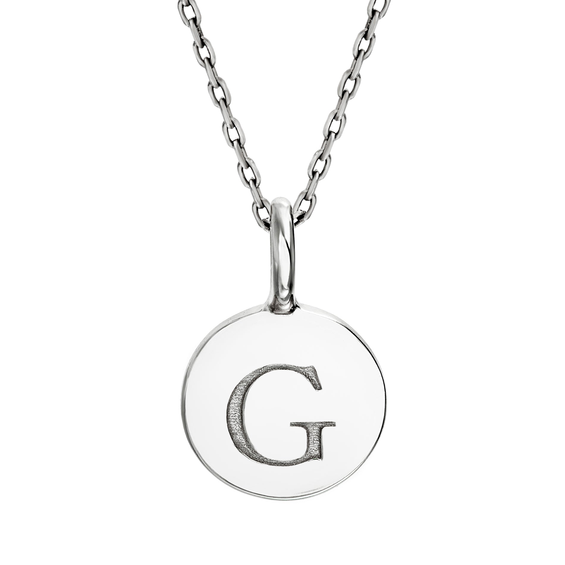 Sterling Silver Initial Disc Pendants