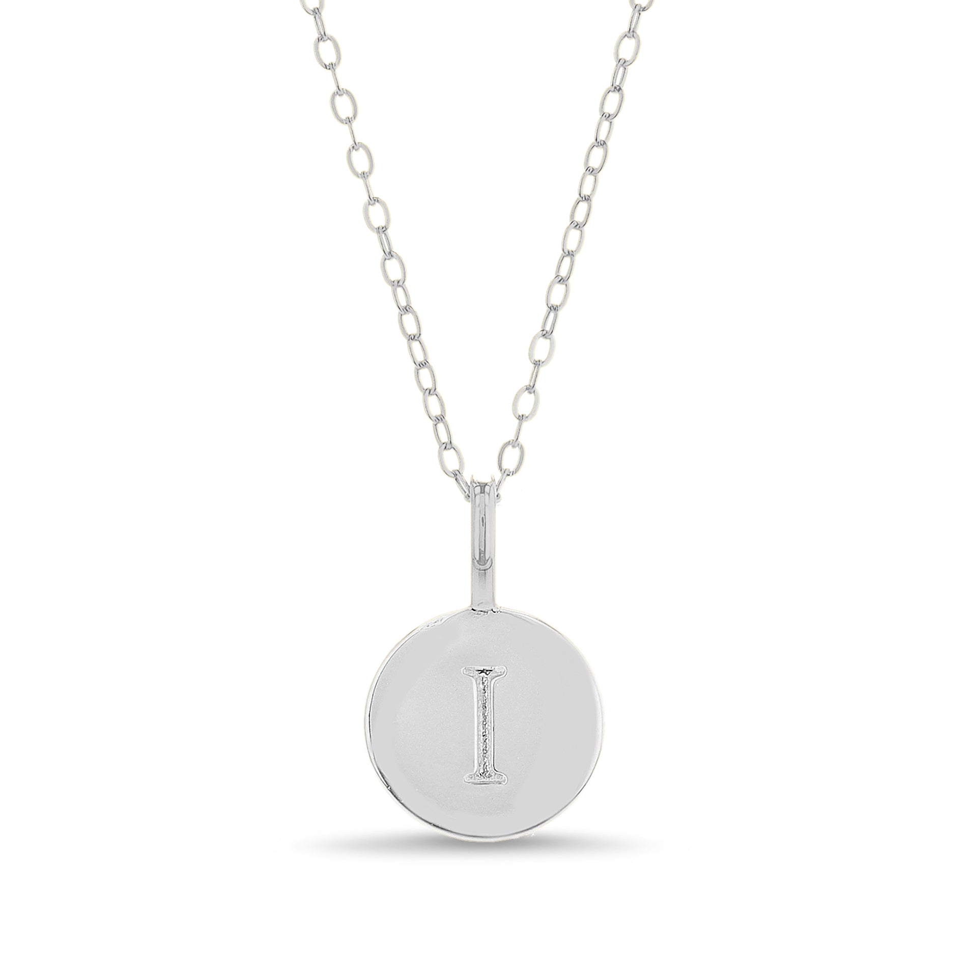 Sterling Silver Initial Disc Pendants