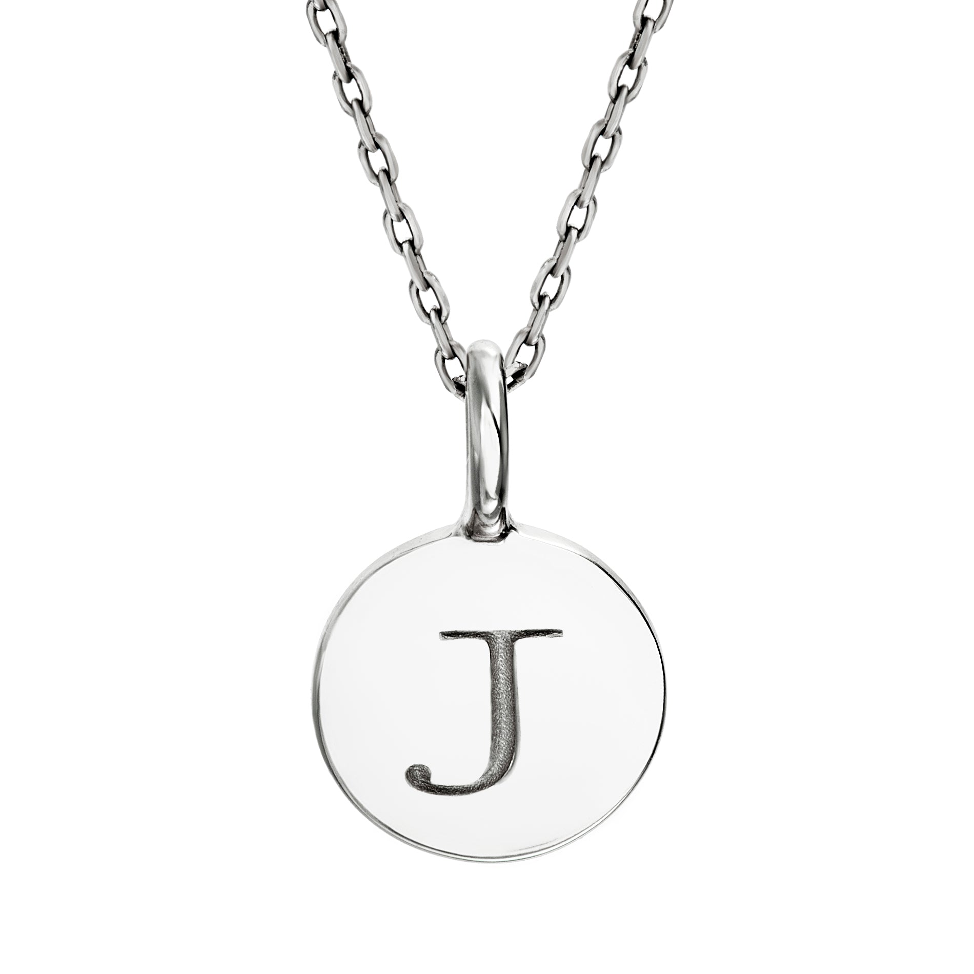 Sterling Silver Initial Disc Pendants