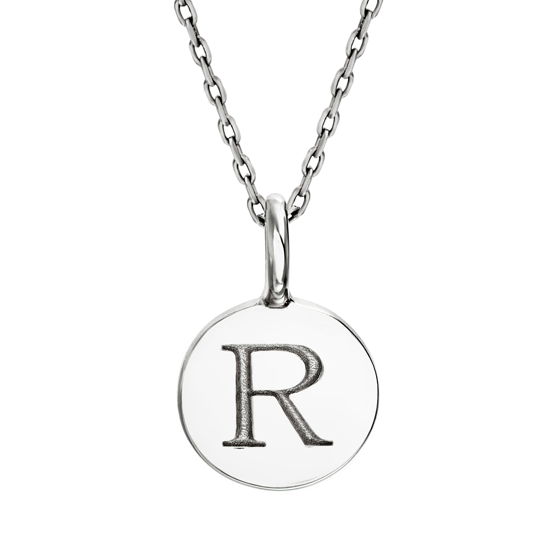 Sterling Silver Initial Disc Pendants