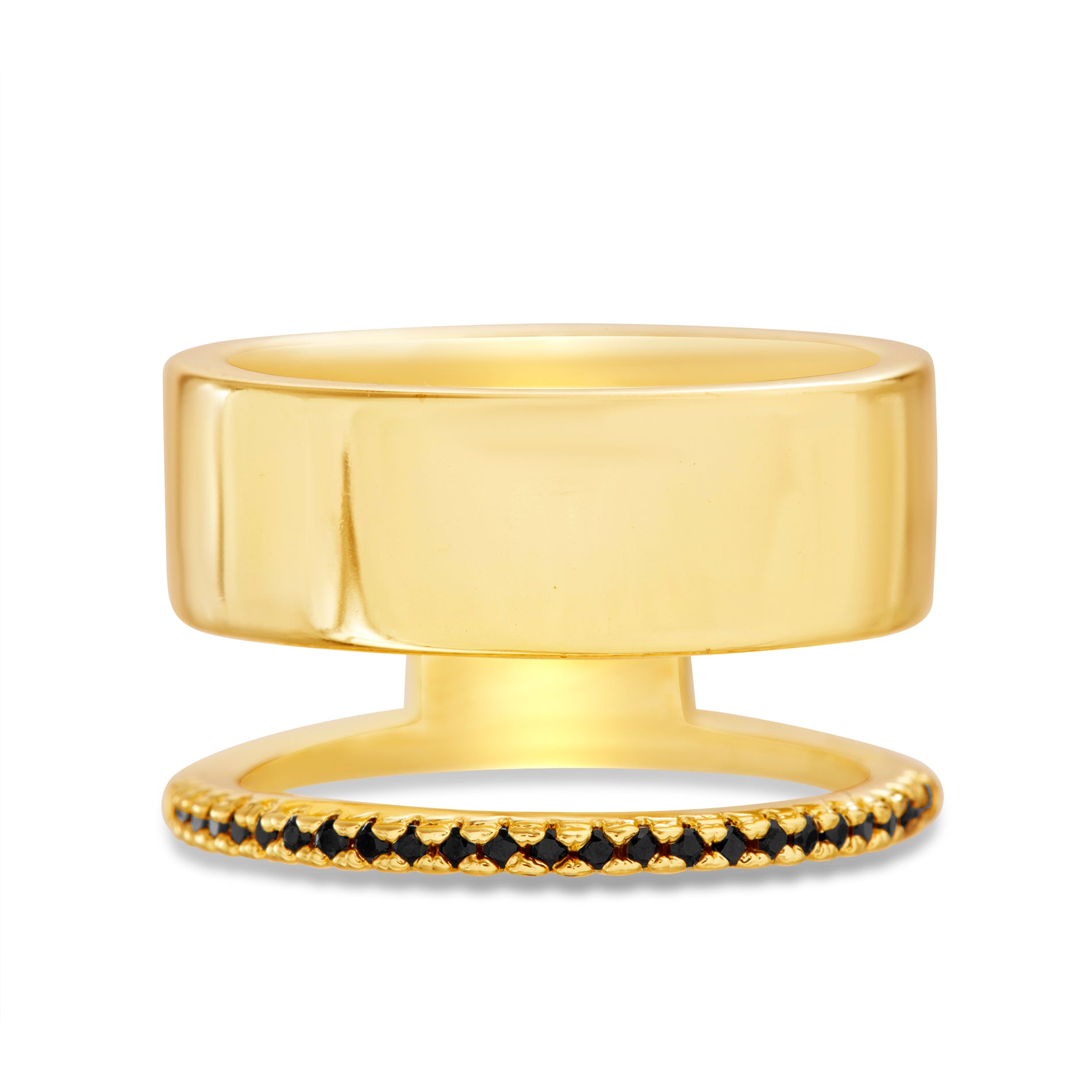 Gold CZ Openwork Ring