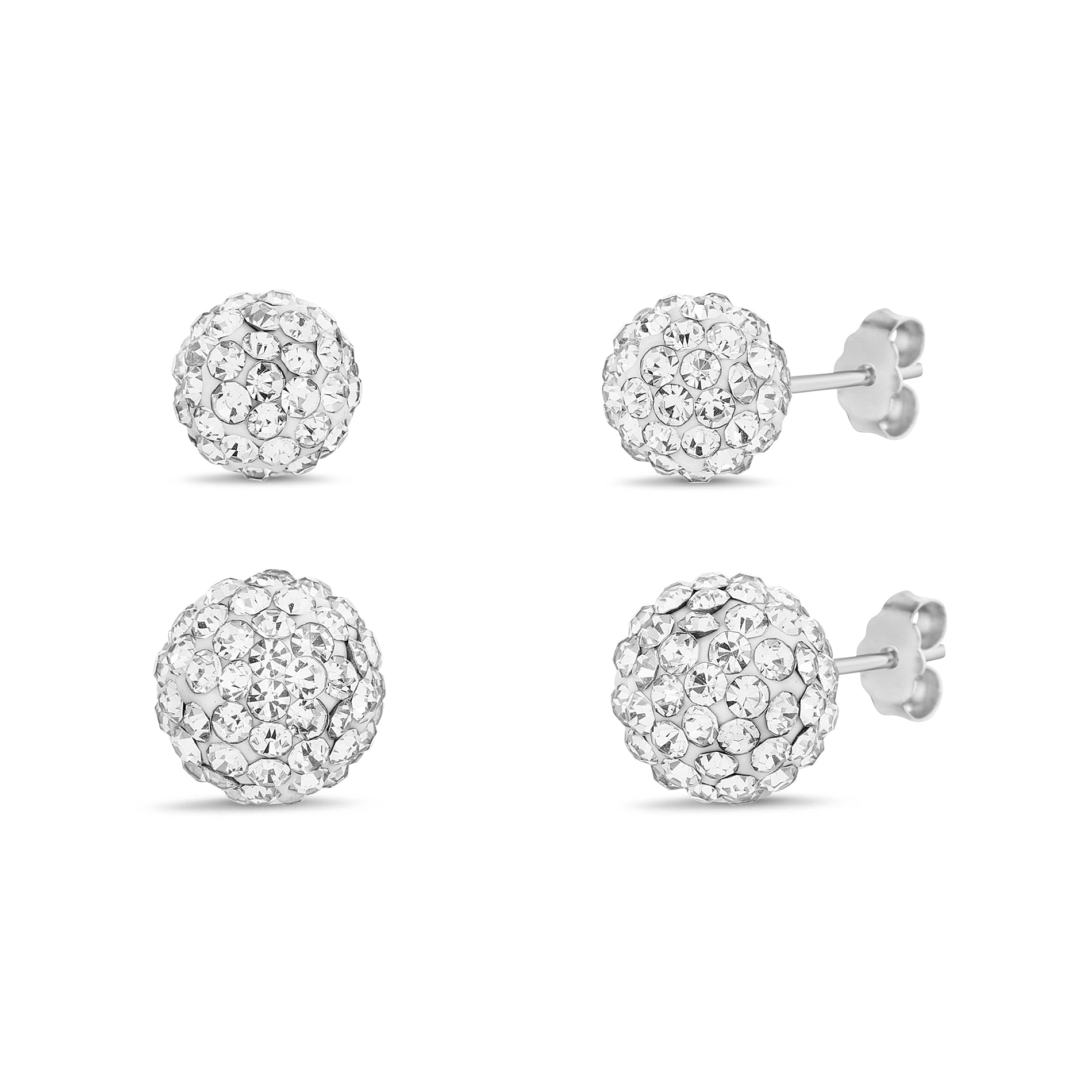 Crystal Fire Ball Earrings