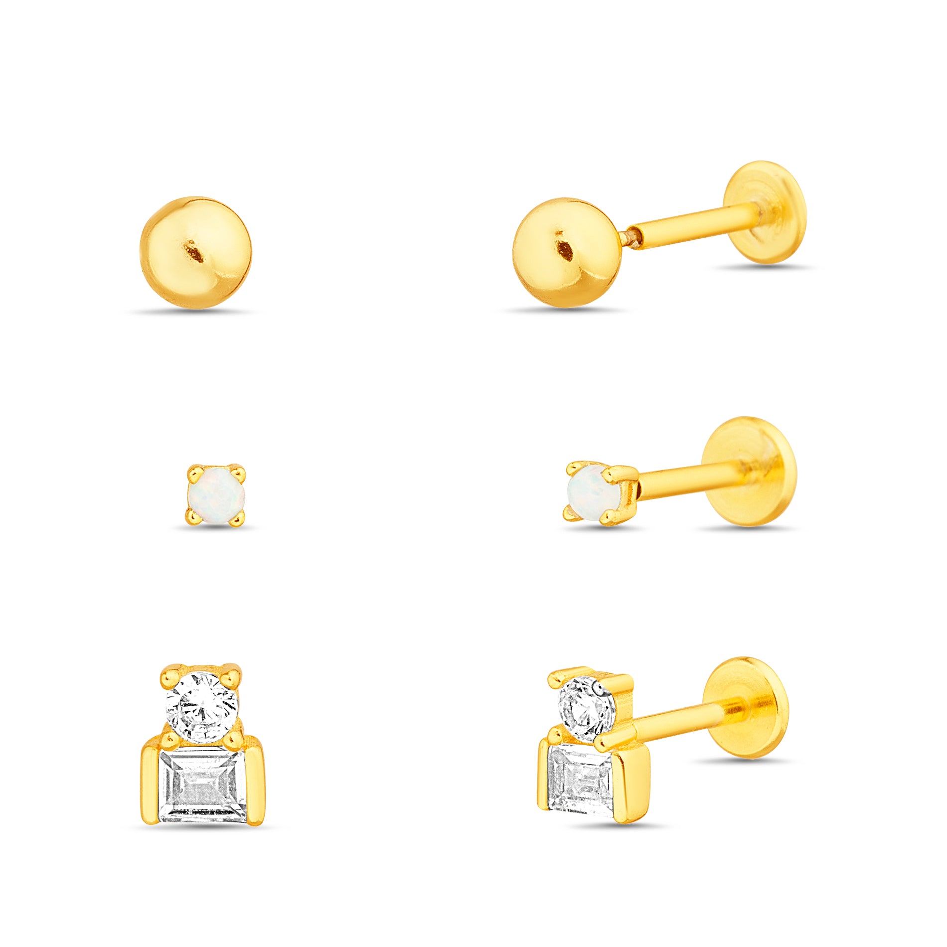 Opal Glow Earring Set